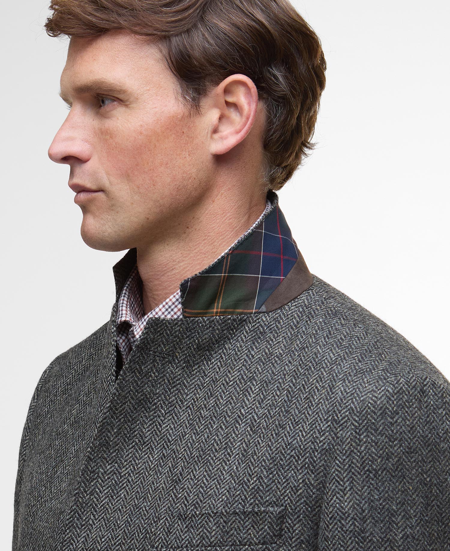 Blazer con motivo a spina di pesce Firth Moons image number 4
