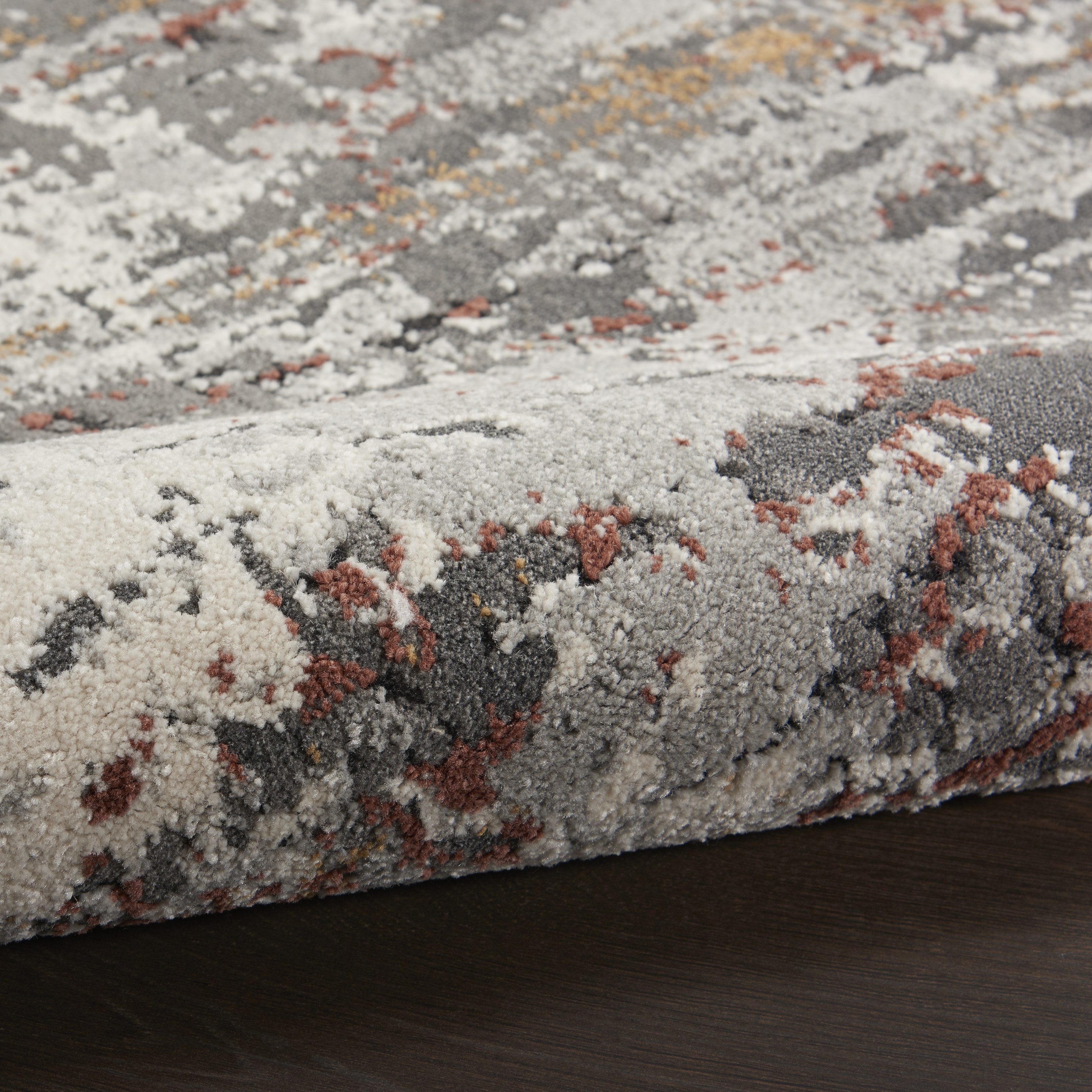 Nourison Tangra 7'10" x 9'10" Grey Multicolor Modern Indoor Rug