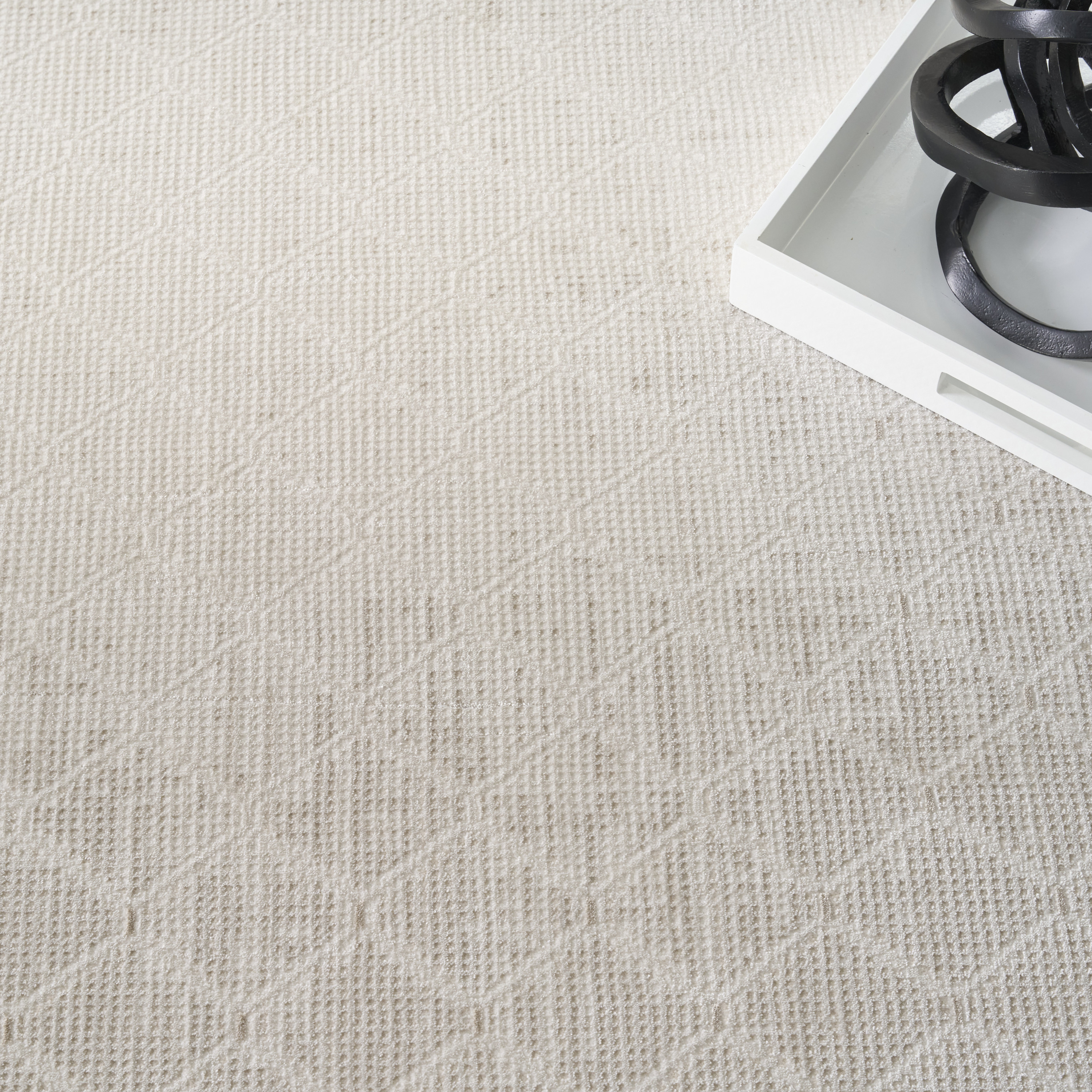 DKNY Grand Street 9' x 12' Ivory Modern Indoor Rug