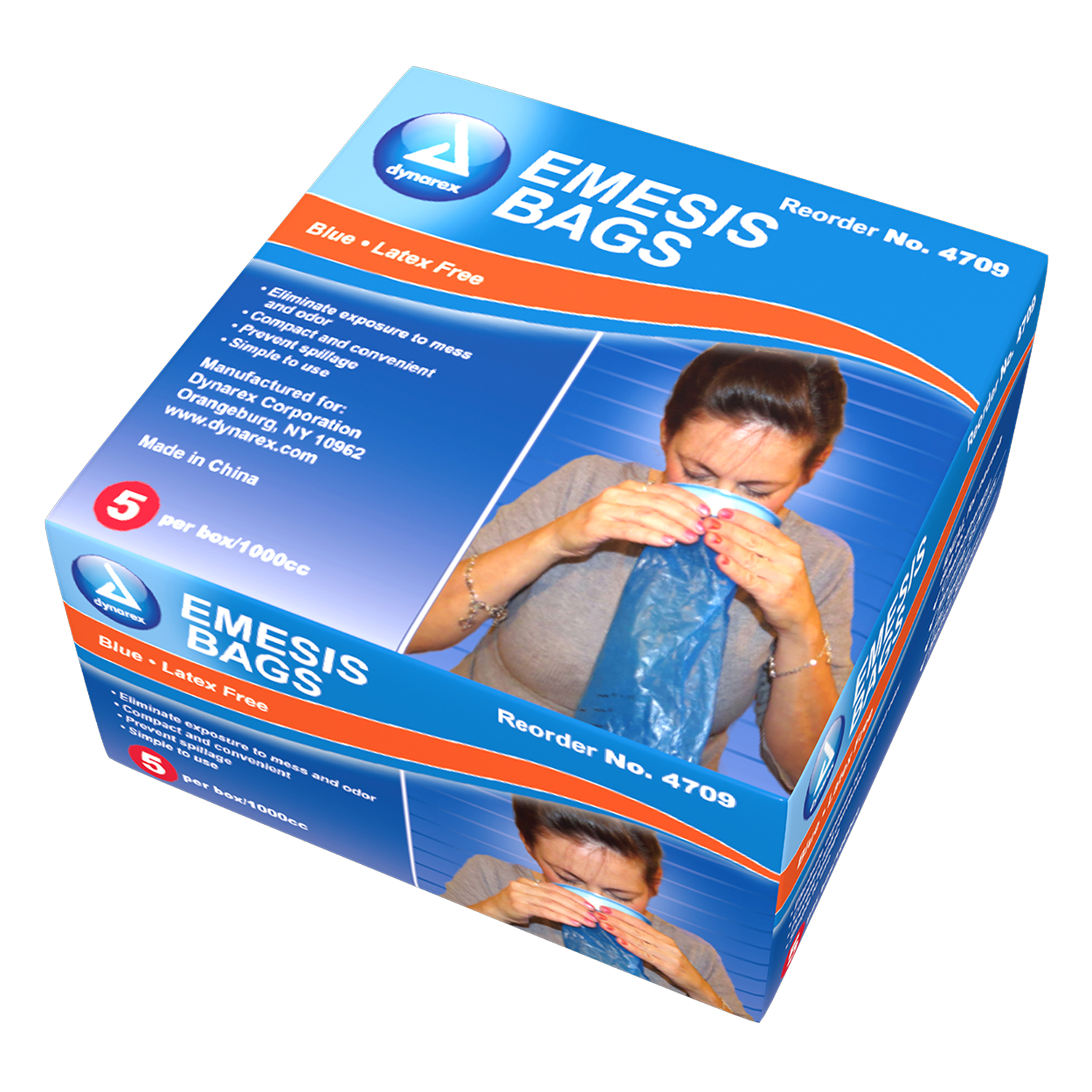 Emesis Bag -  5bags/box Blue