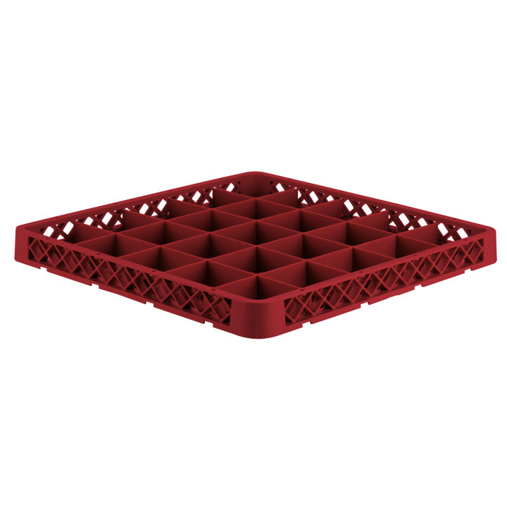 Traex® Full-Size Red 25 Compartment Glass Rack Extender
