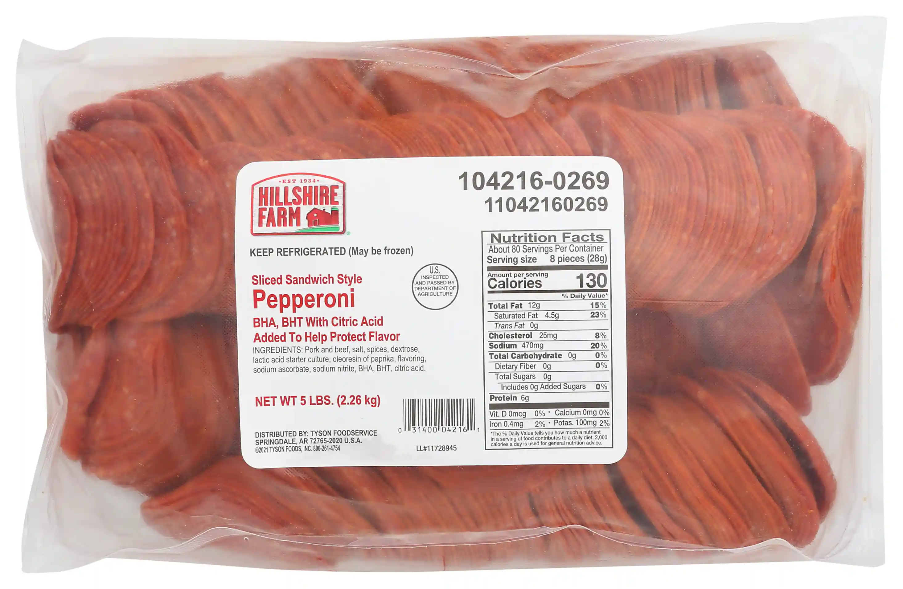 Hillshire Farm® Sliced Sandwich Style Pepperoni, 8 oz._image_21