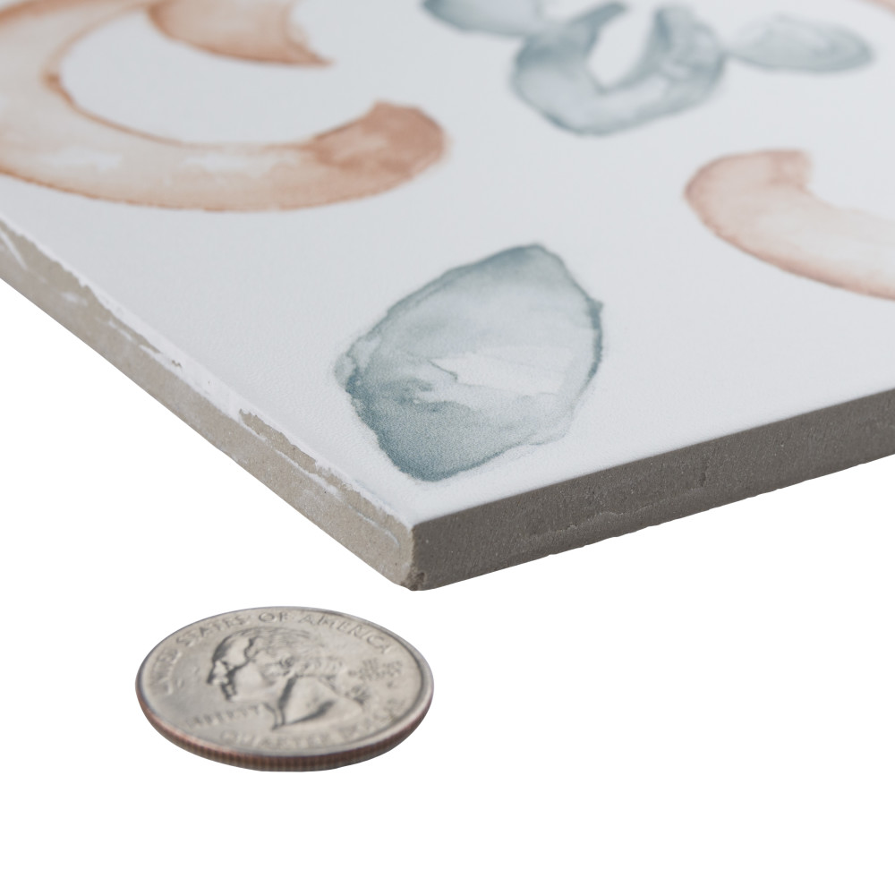 Saint Germain Chaud Deco Flore 5-3/4 in. x 5-3/4 in. Porcelain Floor and Wall Tile