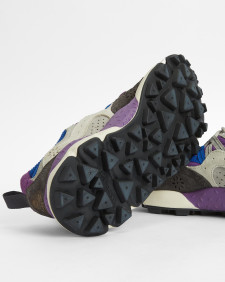 Barbour x Flower Mountain Yamano 3 Uni Trainers Purple Khaki
