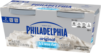 Philadelphia Original 2 Pack 16oz 1/3 Less Fat Soft Cream Cheese, 32 Oz