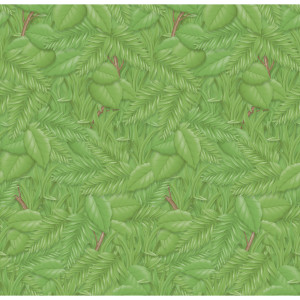 Bulletin Board Art Paper, Tropical Foliage, 48" x 50', 1 Roll
