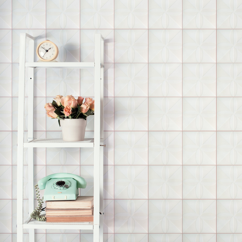 Triplex Fronteira White 7-3/4 in. x 7-3/4 in. Ceramic Wall Tile