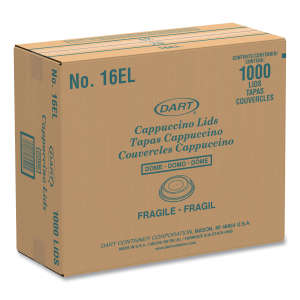 Dart, Cappuccino Dome Sipper Lids, Fits 12 Oz To 24 Oz Cups, White