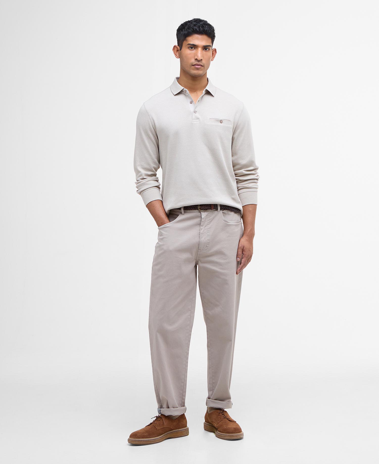Farmwell Tailored Long-Sleeved Polo Shirt image number 1