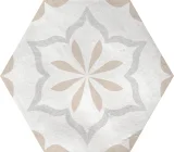 Eden Ivory 5-1/2×6 Hexagon Deco Matte