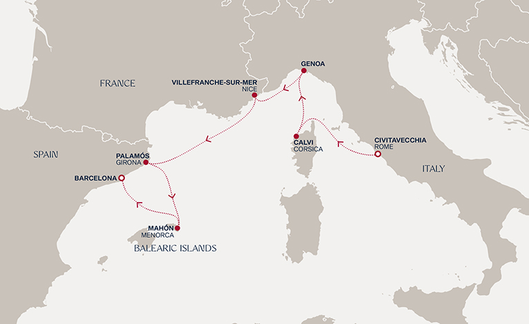 Itinerary map