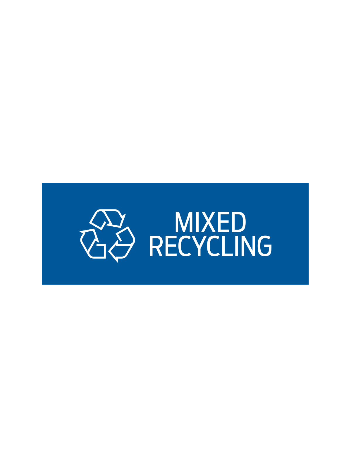 RISE – Triple – Sign – Mixed Recycling – Blue