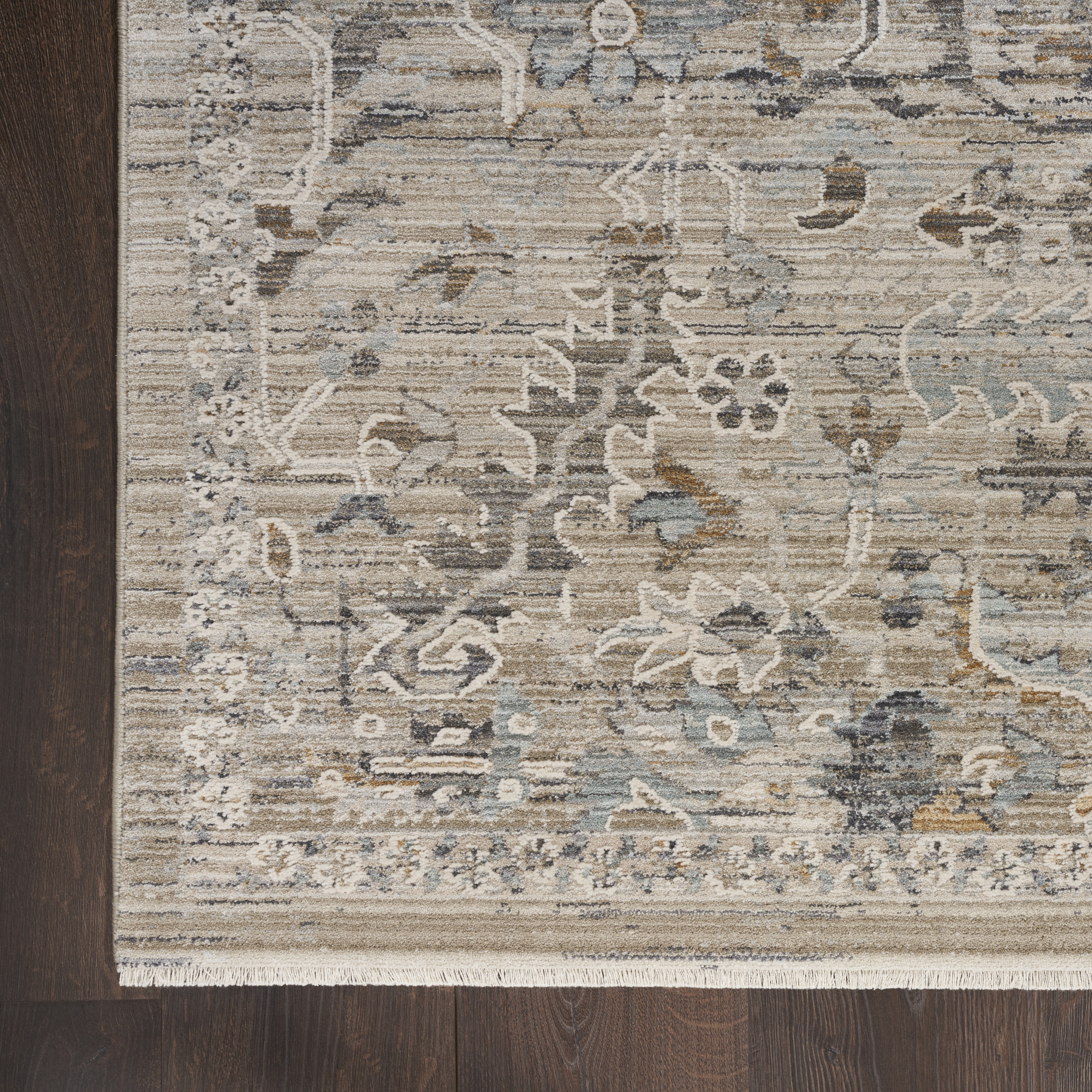 Nourison Lynx 5'3" x 7'10" Ivory Taupe Vintage Indoor Rug
