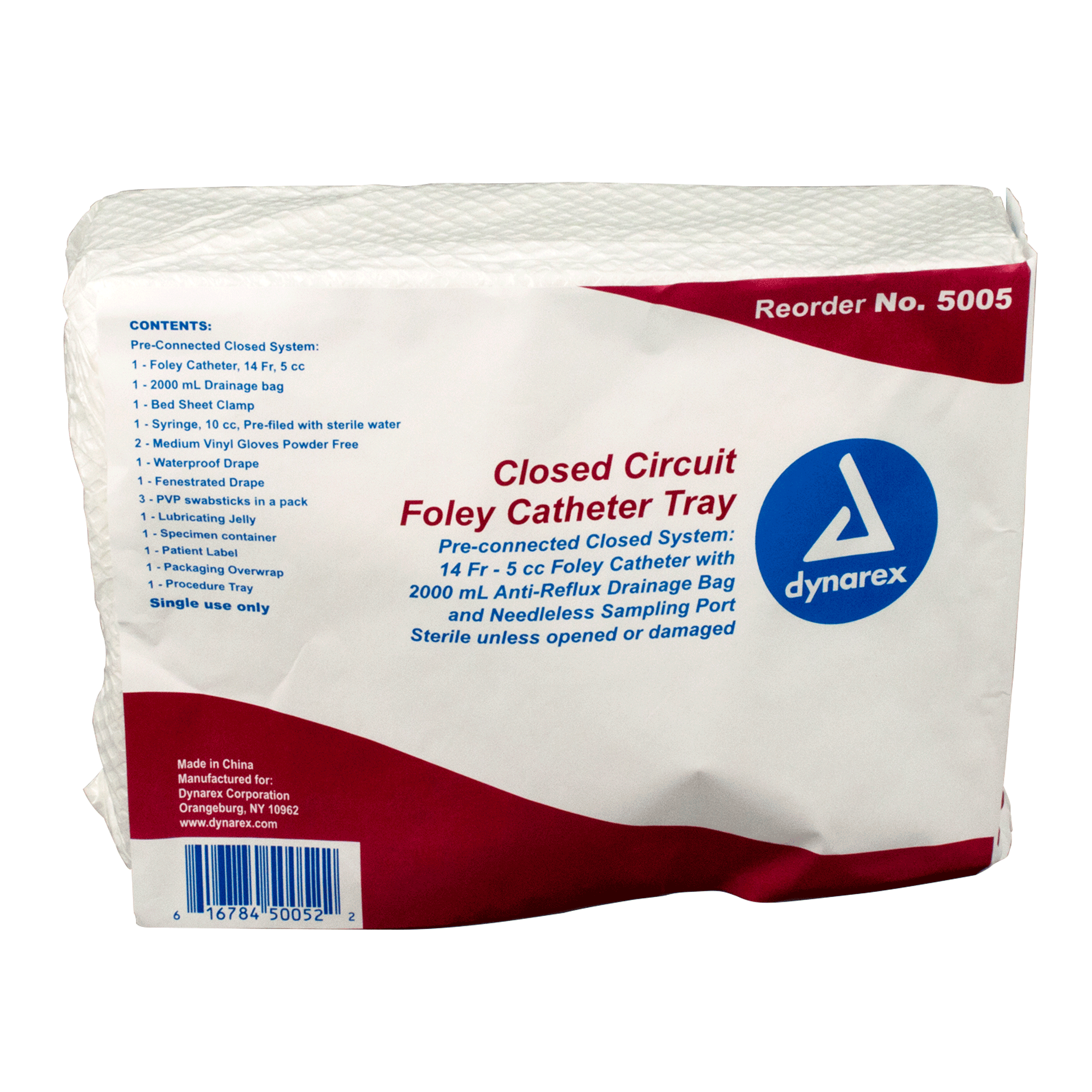 Closed System Foley Catheter Tray - Sterile 14 FR