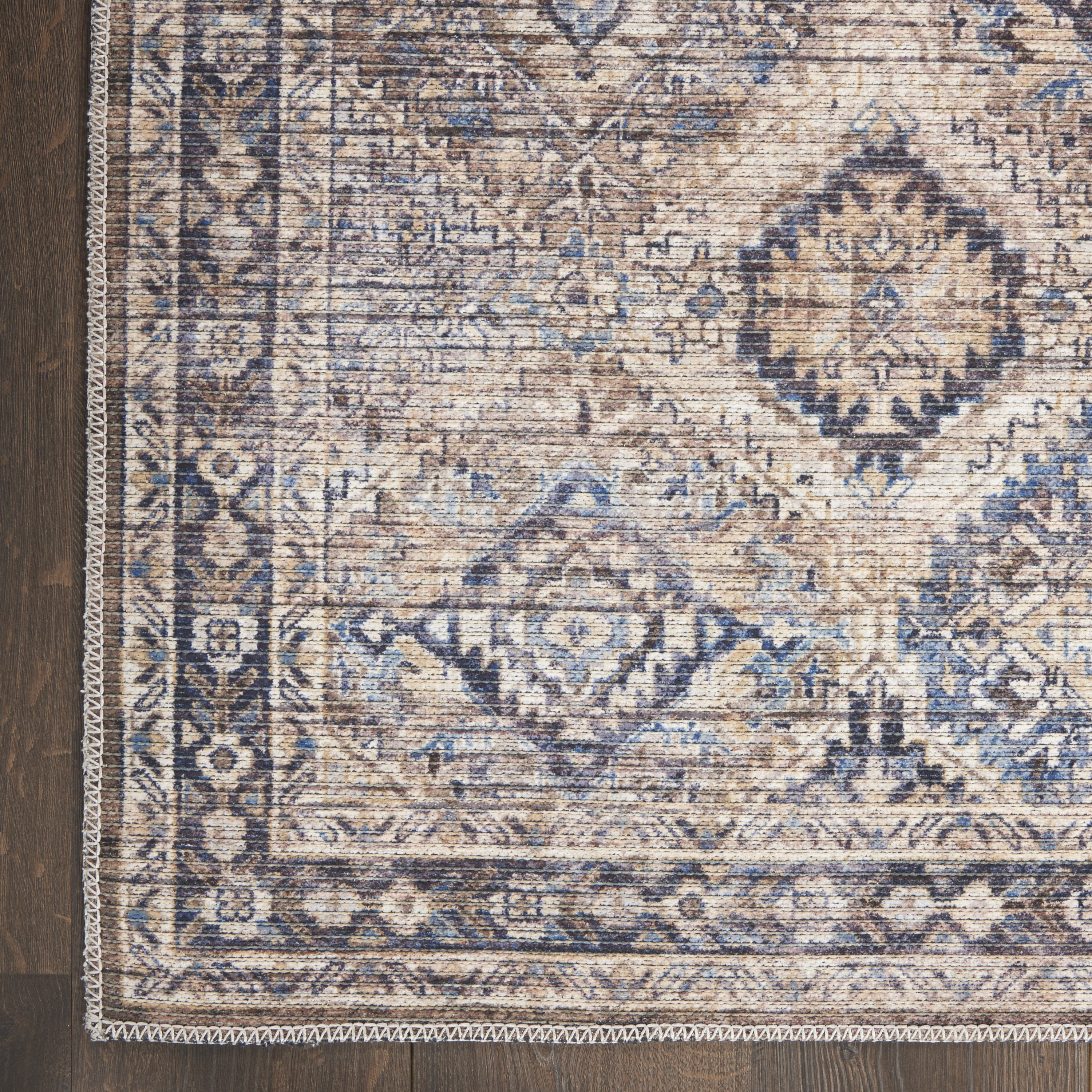 Nourison New Concept Washables 2' x 3'9" Ivory Latte Vintage Indoor Rug