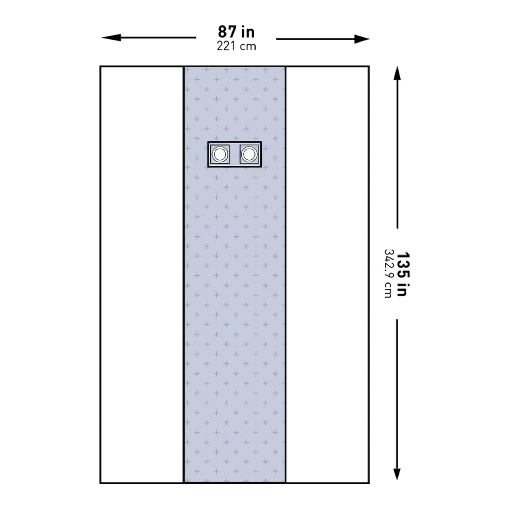 McKesson Sterile Femoral Angiography X-Long Drape, 87 x 135 Inch