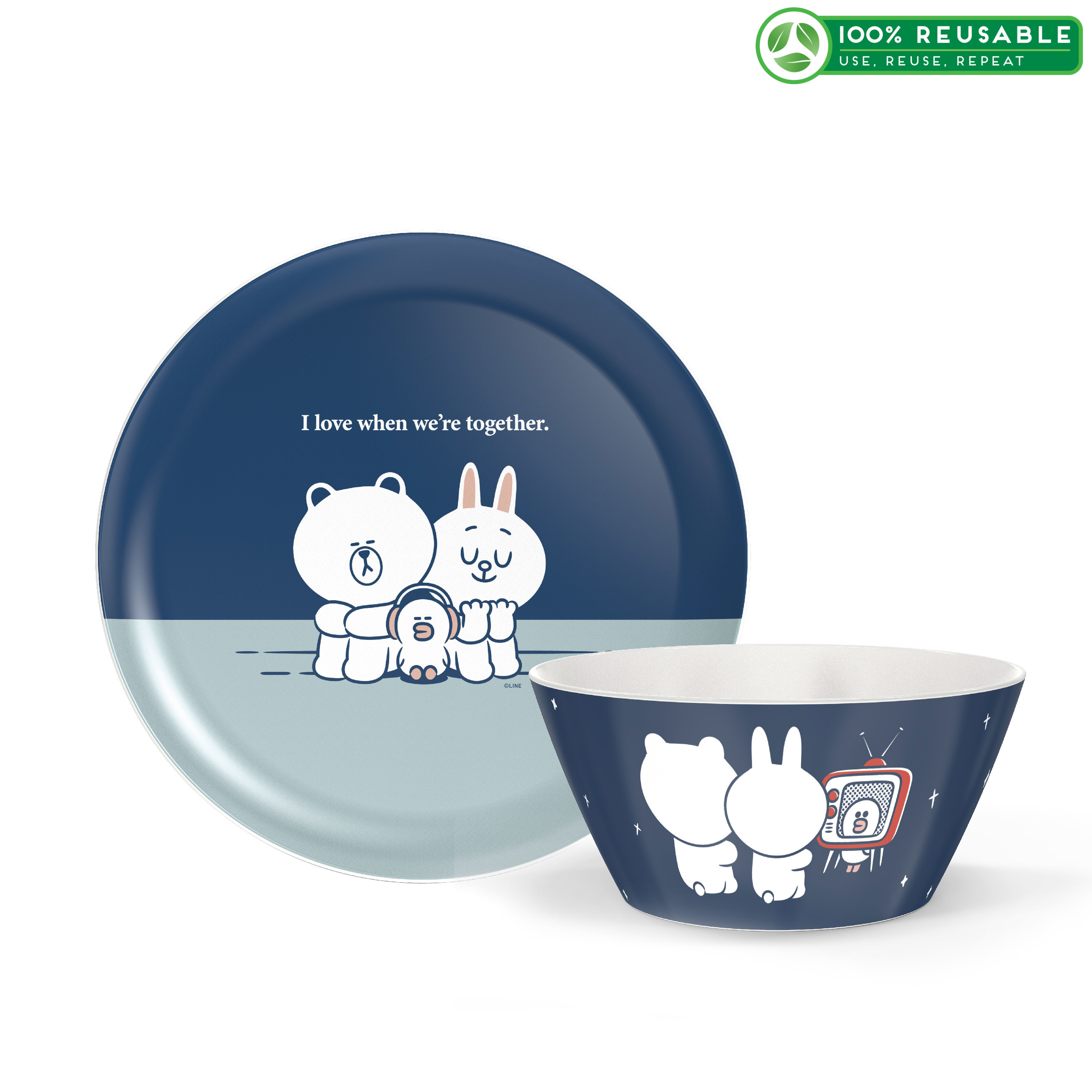 Zak Dinnerware Dinnerware Set, Cuddly Friends, 2-piece set slideshow image 1 Zak Dinnerware Dinnerware Set, Cuddly Friends, 2-piece set slideshow image 1