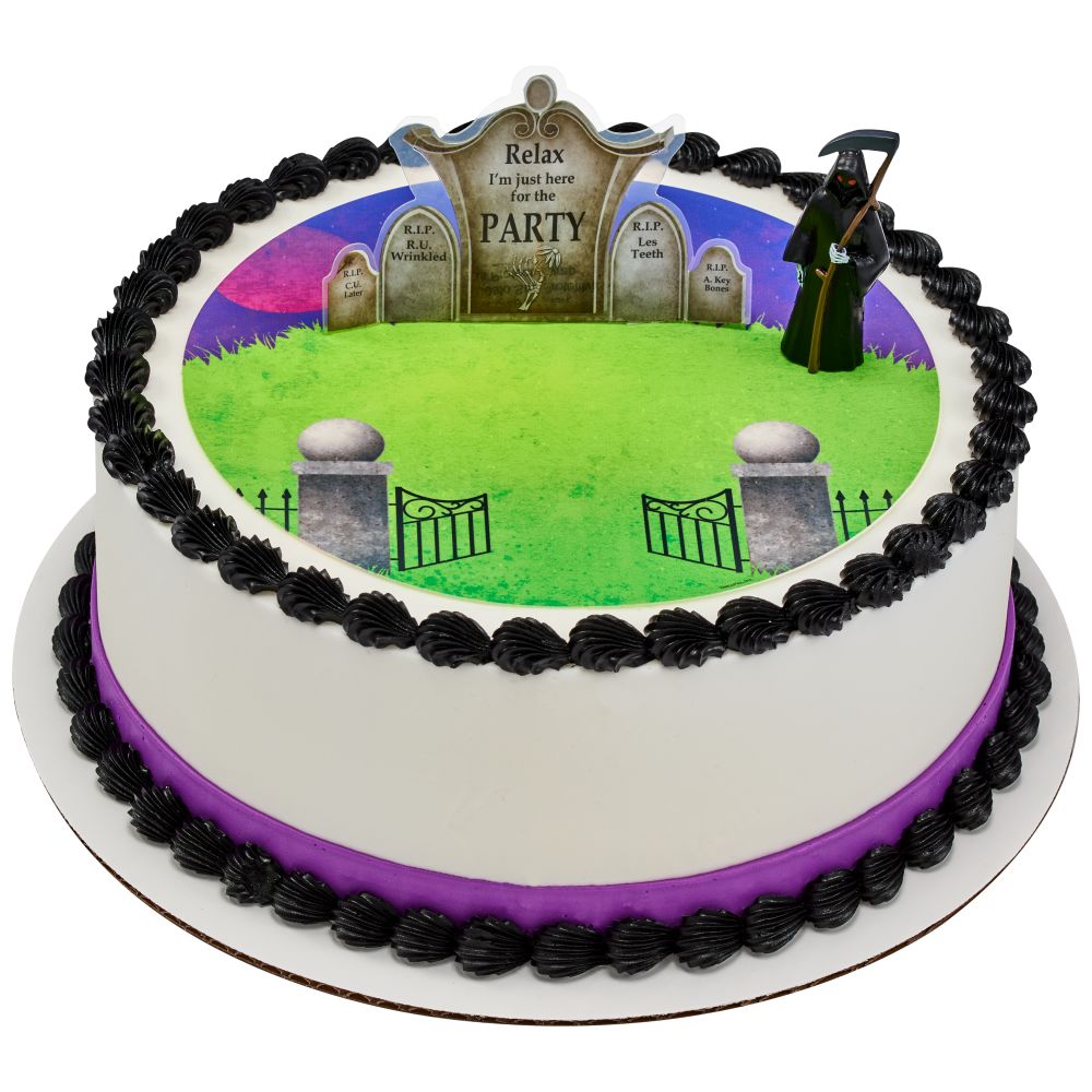 Image Cake Grim Reaper & Gravestone