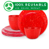 Confetti Dinnerware Set, Red, 12-piece set slideshow image 1 Confetti Dinnerware Set, Red, 12-piece set slideshow image 1