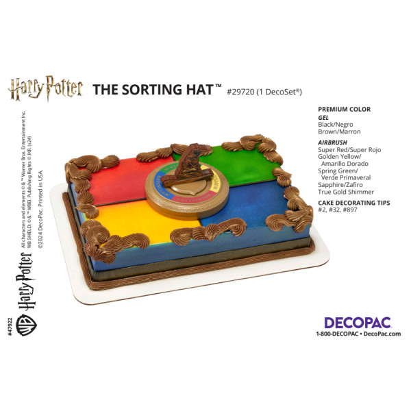 HARRY POTTER™ The Sorting Hat™ Cake Decorating Instruction Card
