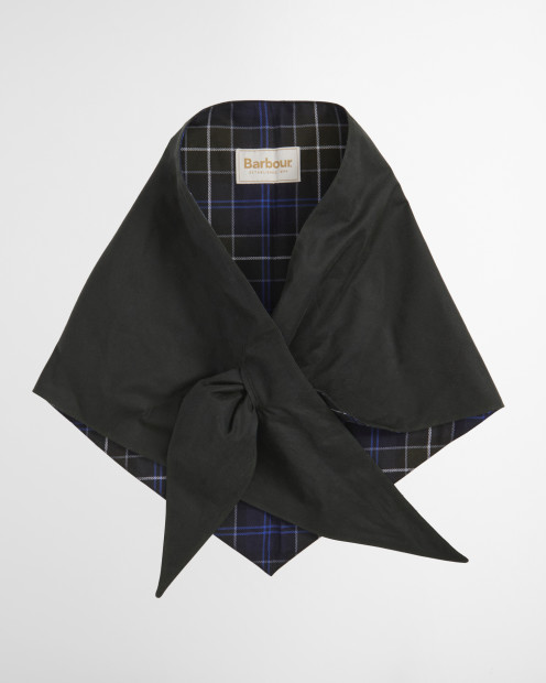 Barbour x ARKET Fairgame Waxed Head Scarf Sage