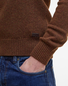 Nelson Essential Half-Zip Jumper Dark Sand