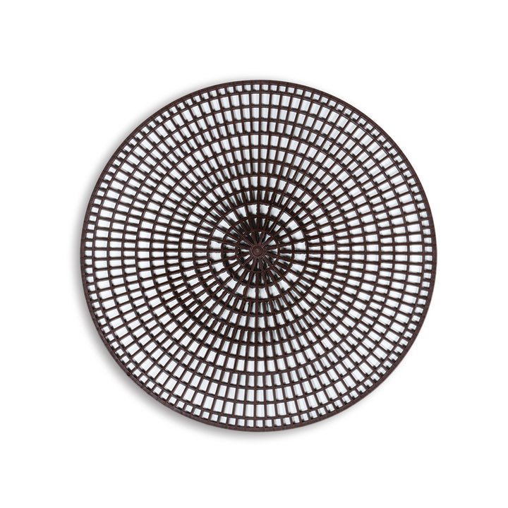 12 ½-inch round antiskid mat in chocolate