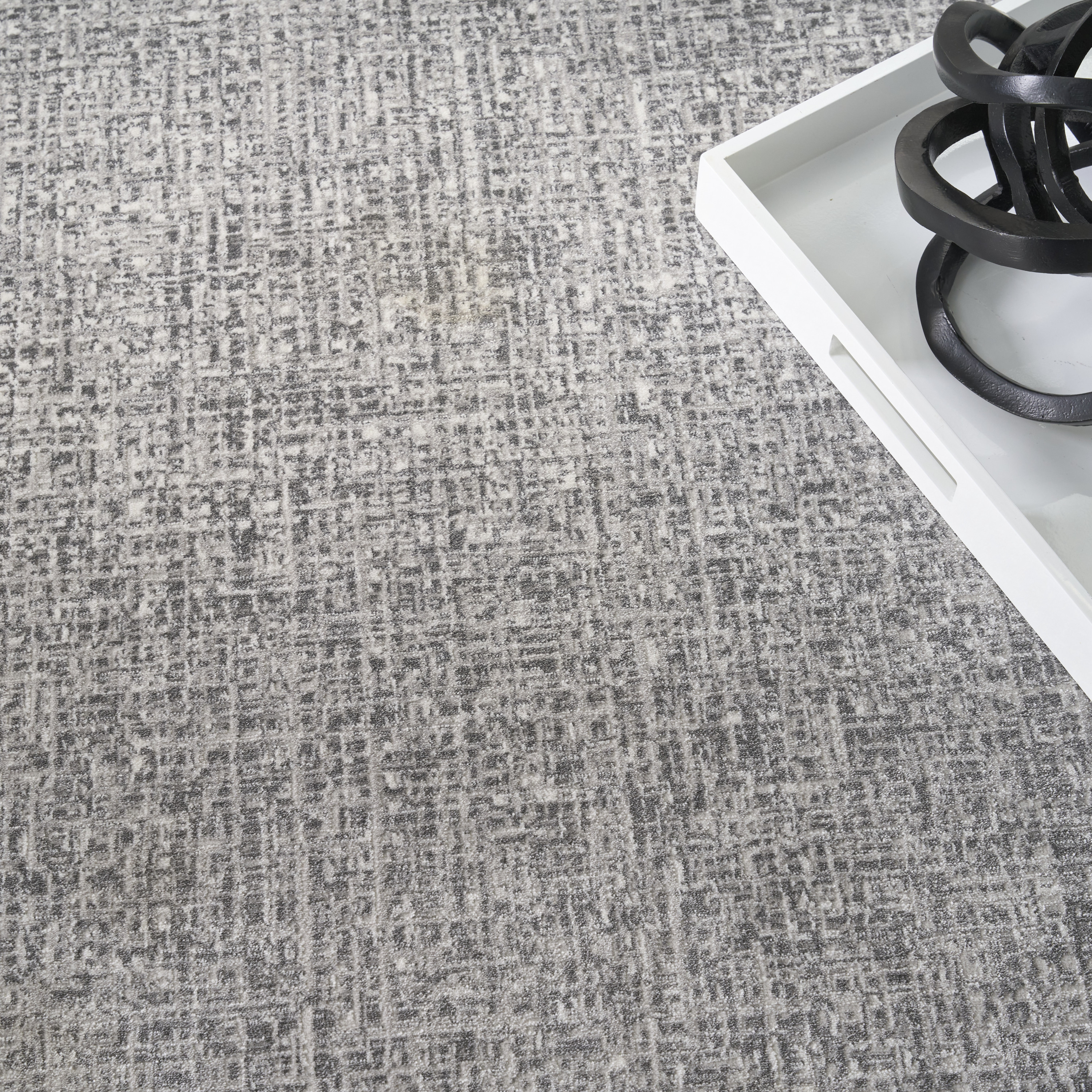 DKNY Grand Street 9' x 12' Light Grey Modern Indoor Rug