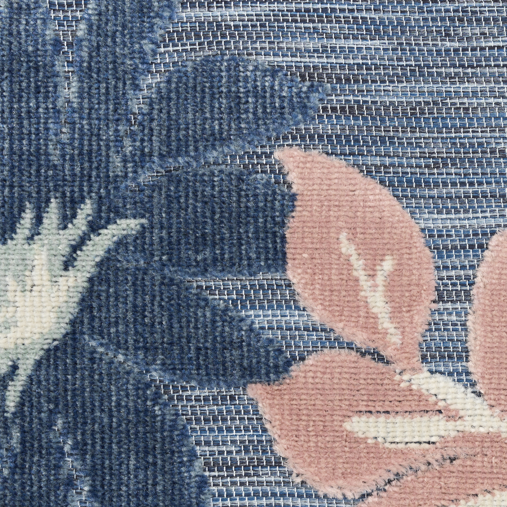Nourison Suncoast 5'3" x 7'3" Denim Multicolor Tropical Rug
