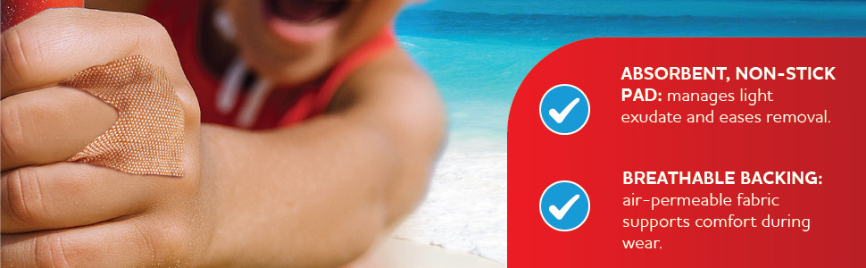 Absorbent, non‑stick pad: manages light exudate and eases removal.
Breathable backing: air‑permeable fabric supports comfort during wear.