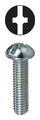 Machine Screw Slotted/Phillips Round Head Zinc Plated Steel 8-32 x 3/4 in.