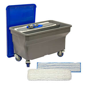 Hillyard, Trident® Finish System Kit, 20qt, Finish Mop Bucket w/ Lid, Gray