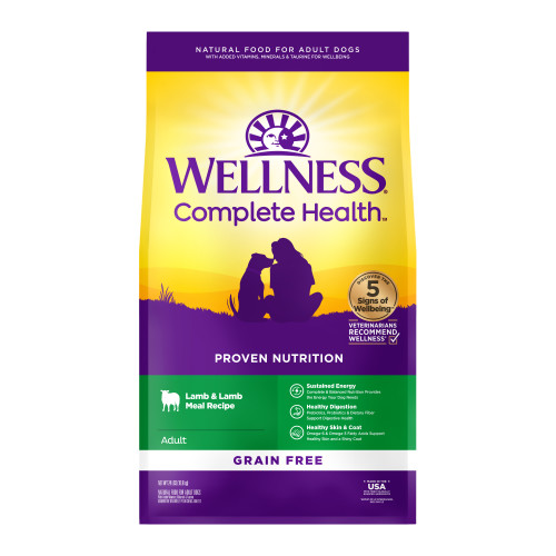 Wellness Complete Health Grain Free Lamb & Lamb Meal Front packaging