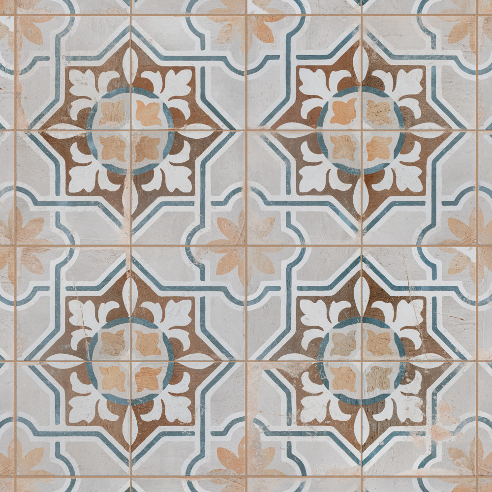 Kings Clay Seal 17.63x17.63 Square Ceramic Floor and Wall Digital Pattern