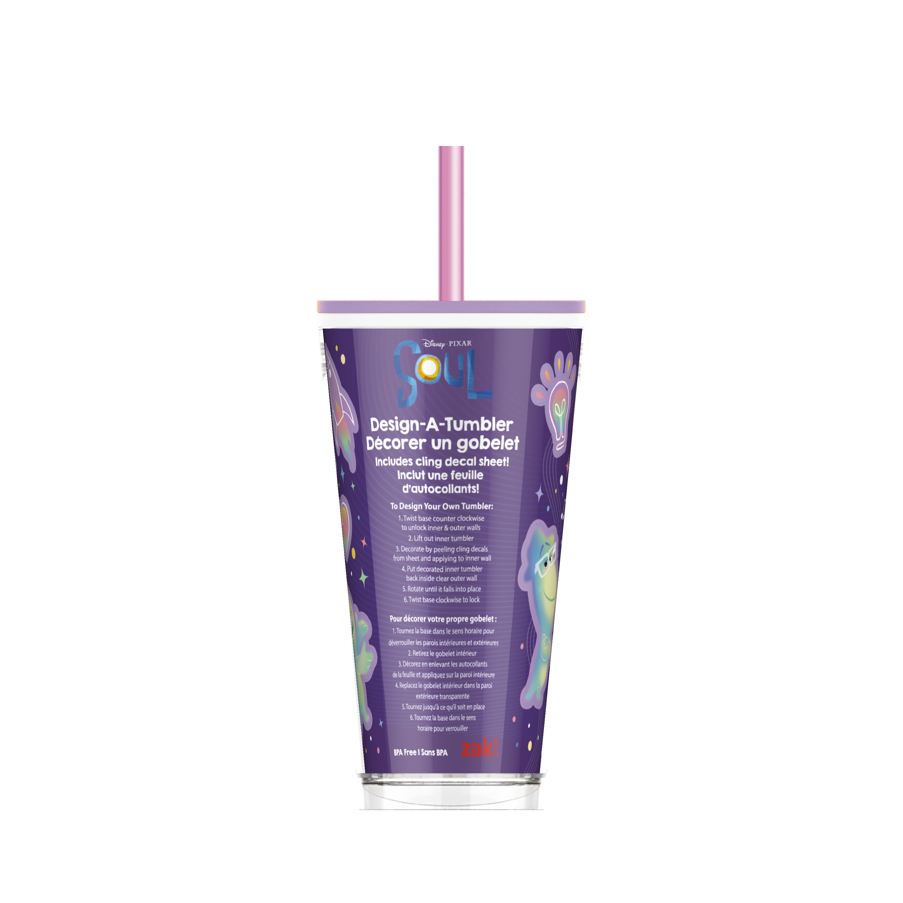 Disney 16 ounce Plastic Cup with Lid and Straw, Soul slideshow image 5 Disney 16 ounce Plastic Cup with Lid and Straw, Soul slideshow image 5