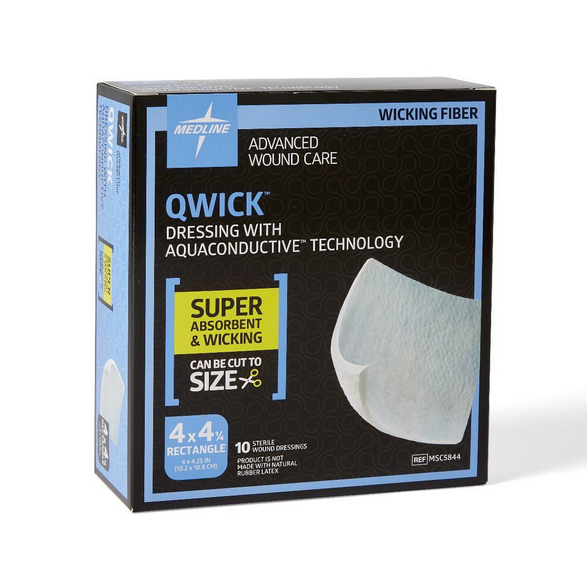 Medline DRESSING, QWICK NON-ADH WND 4.25X4" (10/BX 5BX/CS)