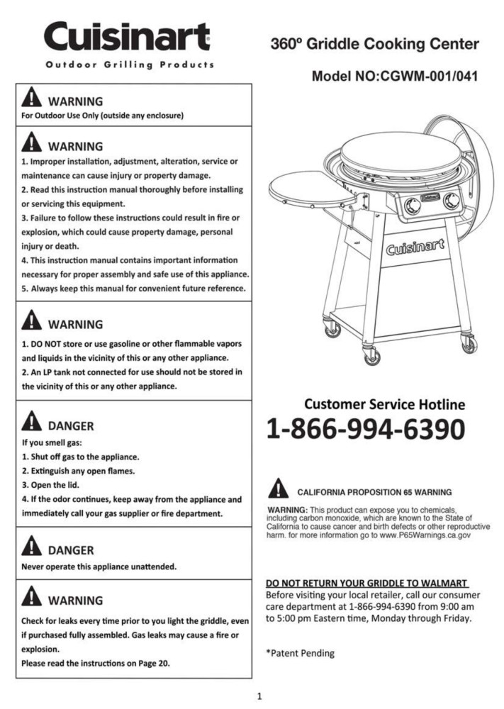 Cuisinart® 360°­ Griddle Cooking Center Cooking Versatility! Cook