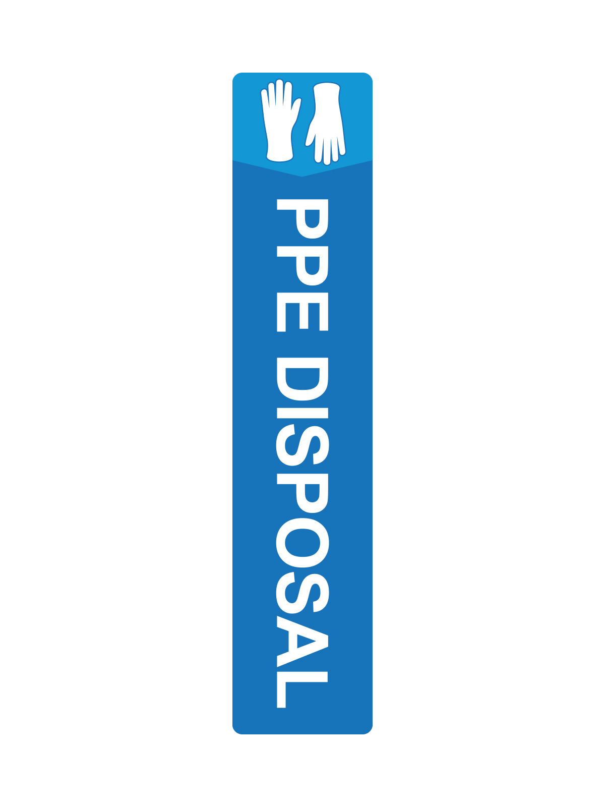 WASTE WATCHER – Label – PPE Disposal Gloves – Blue