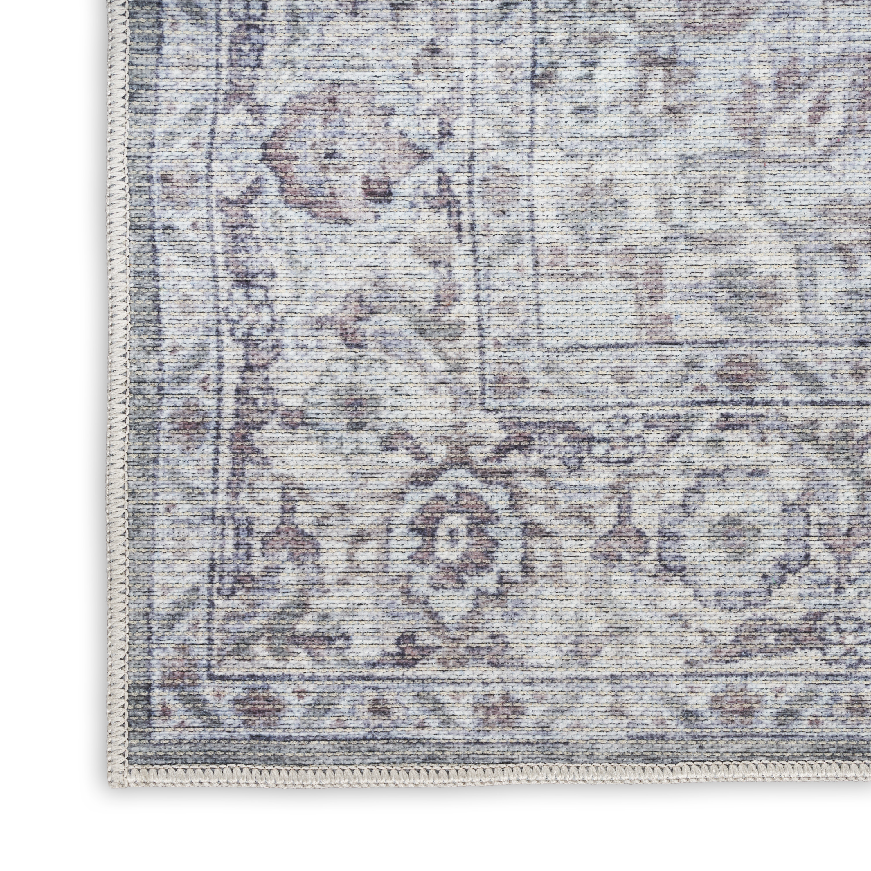 Nourison New Concept Washables 6' x 9' Ivory Grey Vintage Indoor Rug