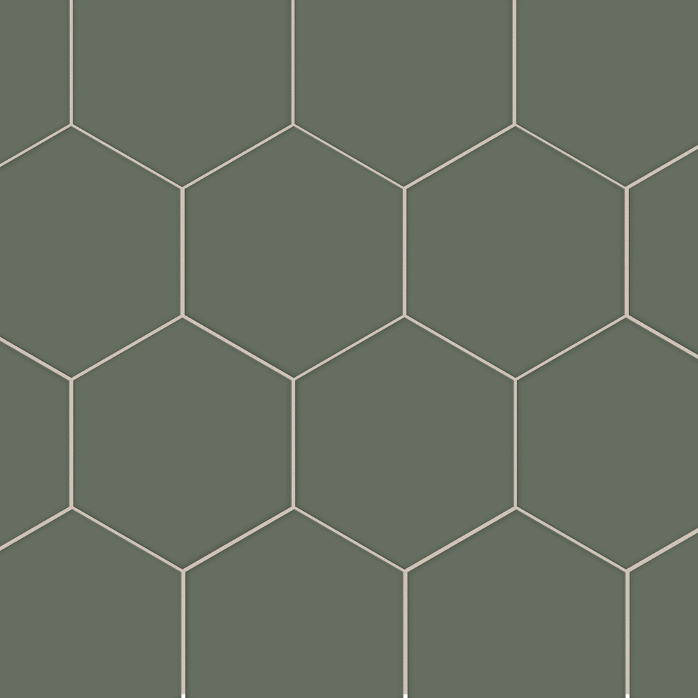 Textile Basic Hex Moss 8-5/8 in. x 9-7/8 in. Porcelain Floor and Wall Tile