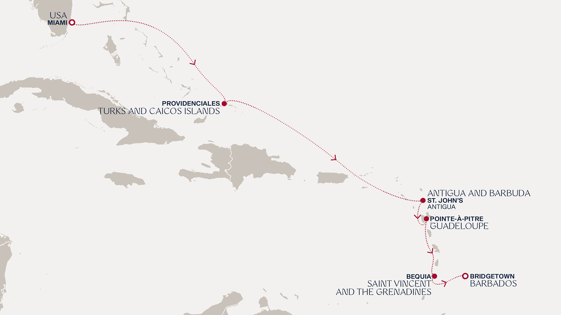 Itinerary map