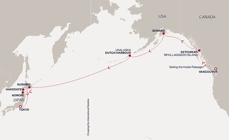 Itinerary map