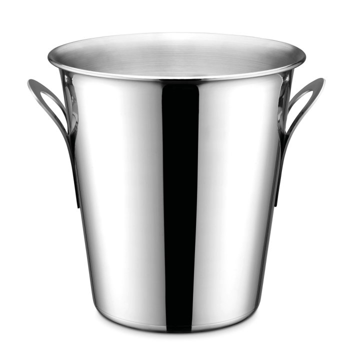Cubo champán cónico con asas de 21 centimetros en acero inoxidable