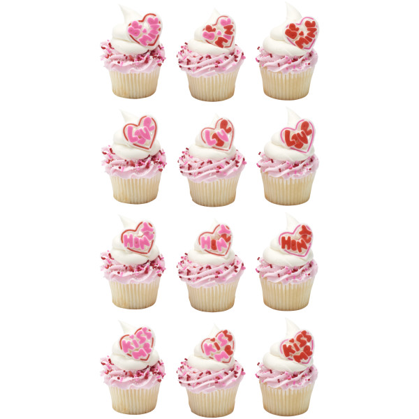 Talking Hearts Assortment - Red 3 Free Dec-Ons® Decorations