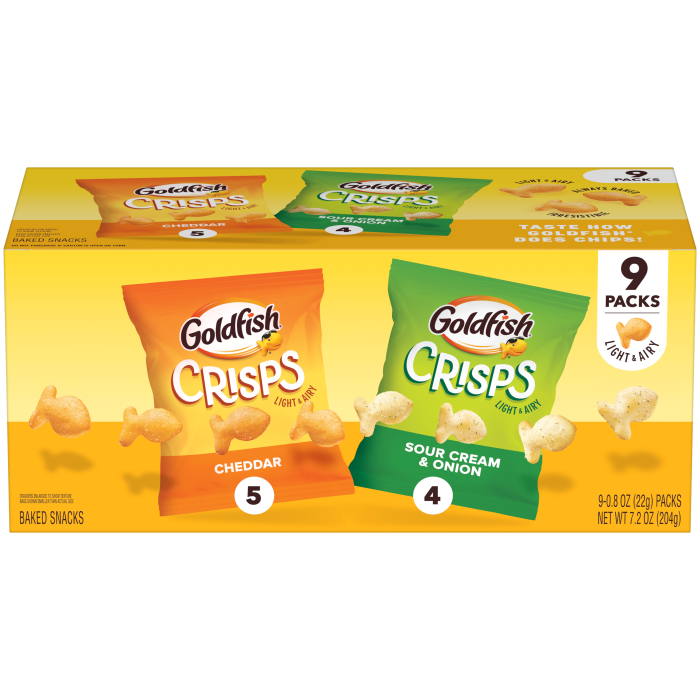 Crisps Variety Pack Baked Snacks, 9 count box