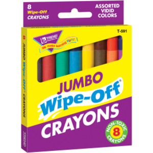 8-Pack Jumbo Assorted Wipe-Off&reg; Crayons