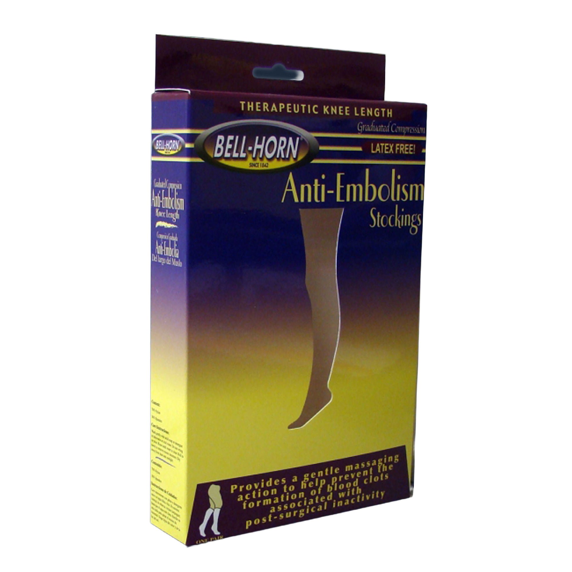 Bell-Horn® Knee Length Anti-Embolism Stockings, Medium, Black