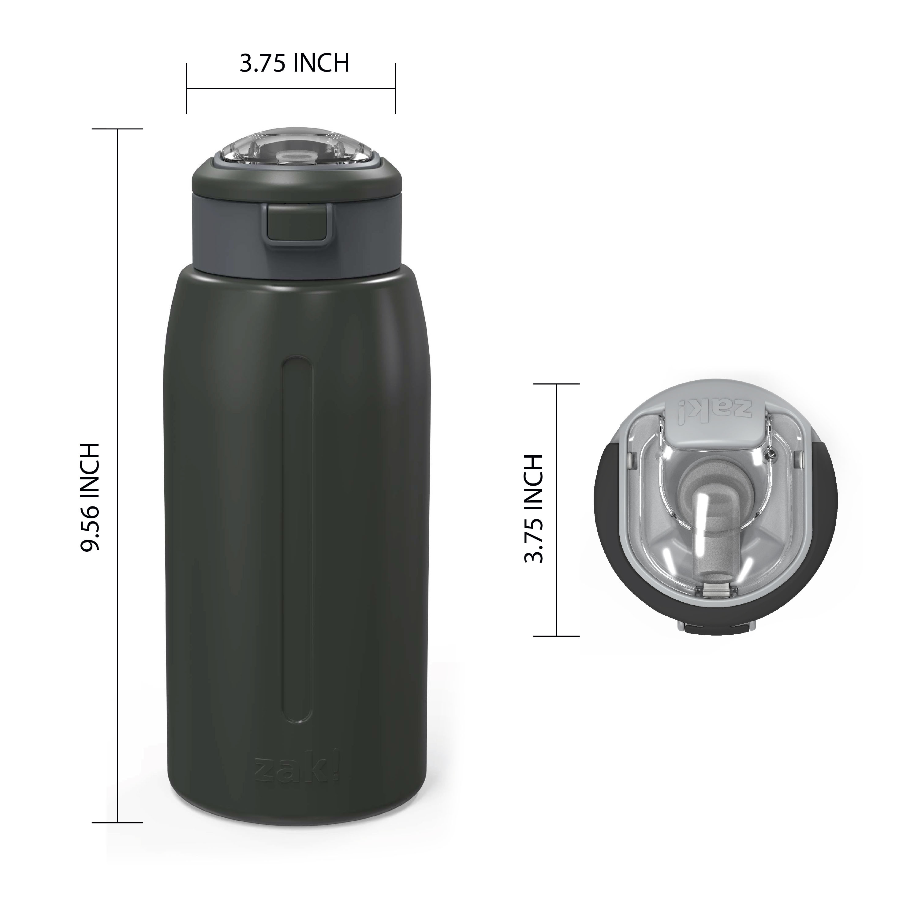 Genesis 32 ounce Stainless Steel Water Bottles, Charcoal slideshow image 7