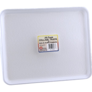Foam Trays, 9" x 11", Pack of 25