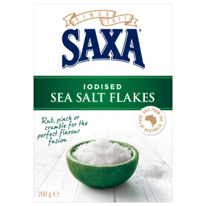 saxa® iodised sea salt flakes 200g image